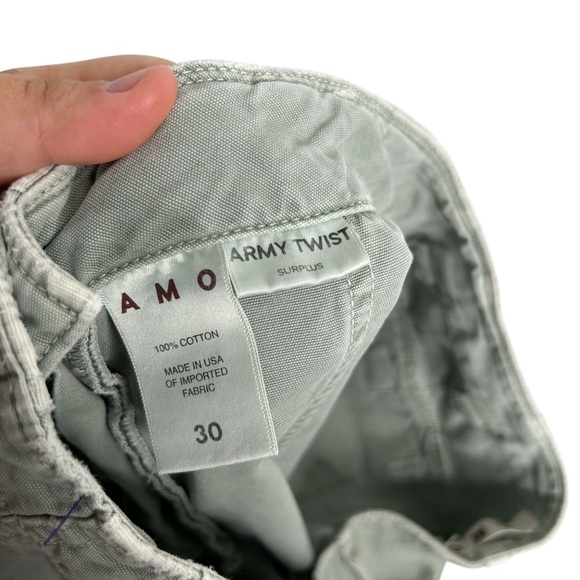 AMO Army Twist Denim Straight Leg Cotton Pants in Military Surplus Size 30 - Picture 9 of 10